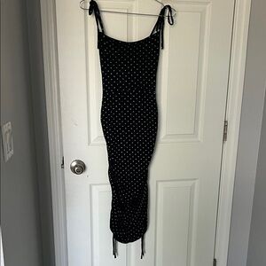 Elegant Black Polka Dot Dress